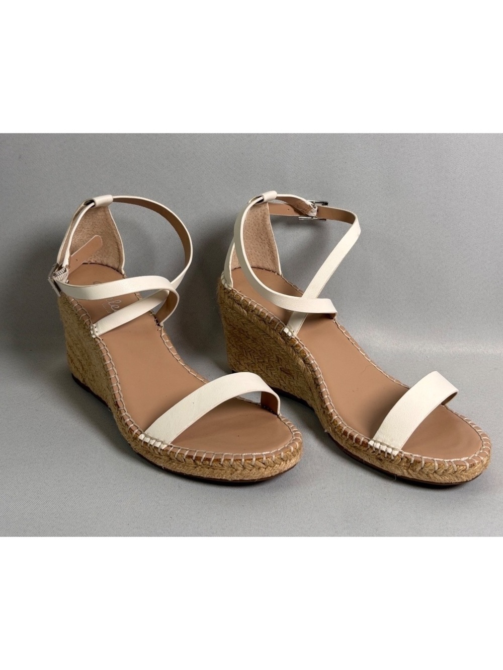 Charles by Charles David White Espadrille Wedge Sandals